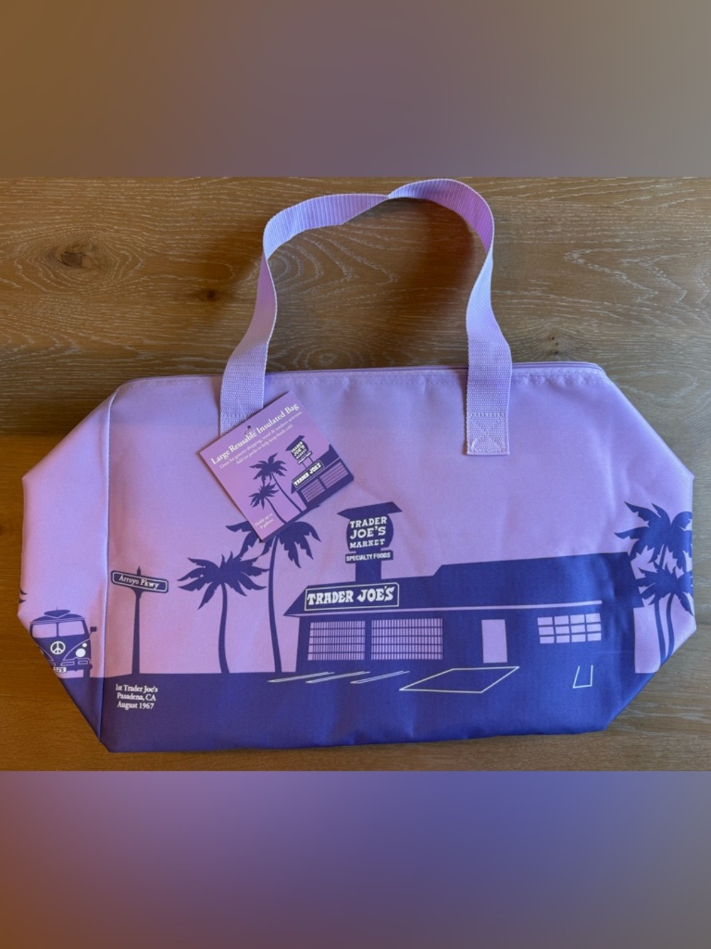 Trader Joe's Limited Edition Lilac Insulated Tote - Large